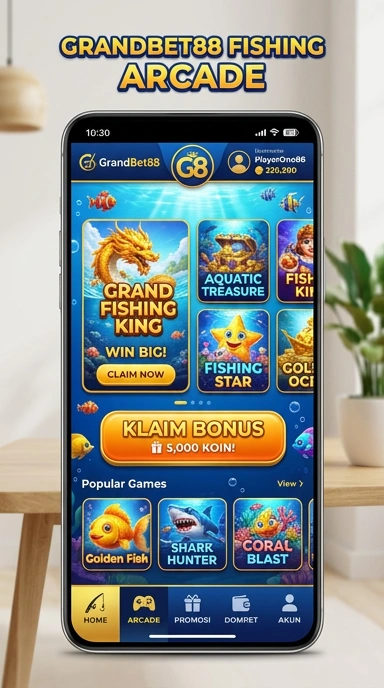 Screenshot aplikasi grandbet88 yang menampilkan antarmuka pengguna yang intuitif.